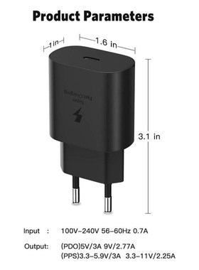 EP TA800 Samsung Note 10 Pro 25W Type C Charger Adapter USB