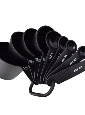 9Pcs Measuring Spoons Cups Set Measurements Markings Cooking