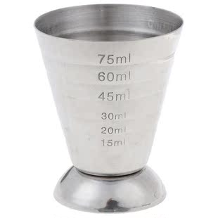 75ml Metal Measure Cup Drink Tool w/ml/oz Shot Ounce Jigger