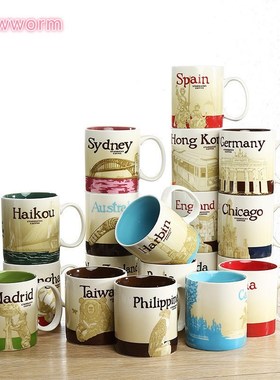Hot Sale City Mug Macau City cup Spain Country Cup Collectio