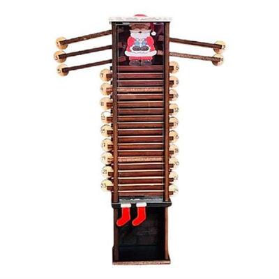 Wood Advent Calendar Kid Gift Santa Claus Down the Chimney