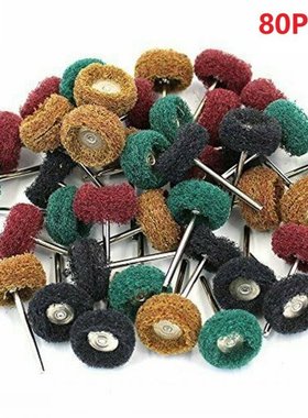 80PCS Nylon Fiber Grinding Sanding Abrasive Wheel 1/8-Inch (