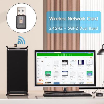 600Mbps USB 2.0 WiFi Adapter Network Card 2.4GHz 5GHz Wirele