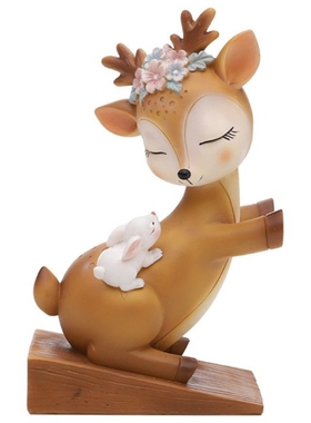 Cartoon Cute Sika Deer Door Stopper Safety Door Stop Wedge D