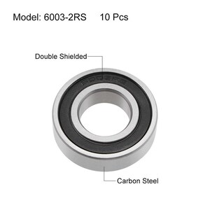 6003-2RS Ball Bearings Z2 17x35x10mm Double Shielded Carbon