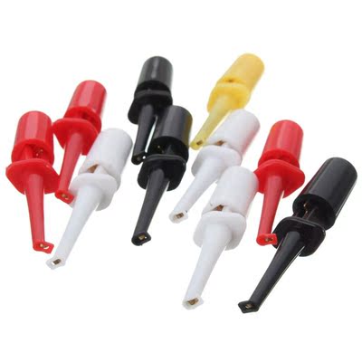 10Pcs Multimeter Lead Wire Connectors Kit Test Probe Hook Cl