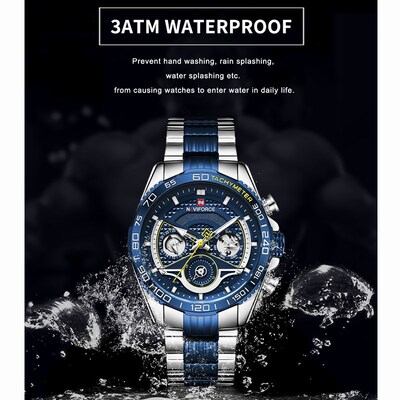 NAVIFORCE Men's Watch Luxury Brand Business Casual Quart