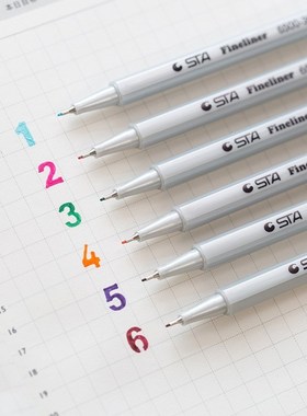 STA 26 Colors Fineliner Pen 0.4mm Micron Needle Tip Colored