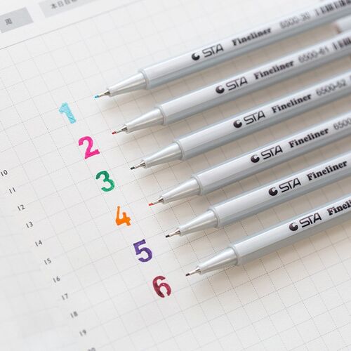 STA 26 Colors Fineliner Pen 0.4mm Micron Needle Tip Colored