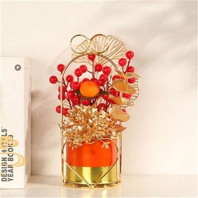 Spring Festival Simulation Persimmon Potted Ornaments