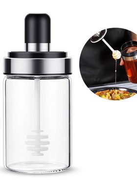 Glass Spice Containers Seasoning Jar With Spoon Oil Honey Sa