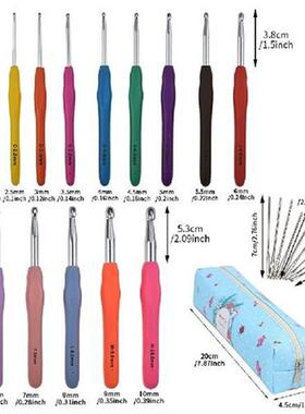 37pcs Crochet Hook Set Scissors Needle With Stitch Marker