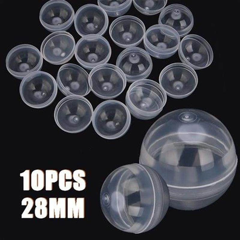 10pcs/set Transparent PP Vending Machine Empty Round Balls C - 实物图