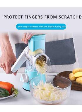 3 In 1 Manual Rotary Cheese Grater, Handheld Shredder Slicer