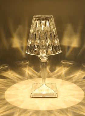Retro Diamond Crystal Table Lamp For Bedroom Living Room Des
