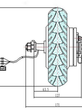 24V 36V 48V 350W 500W Hub Motor Scooter Brushless Toothless