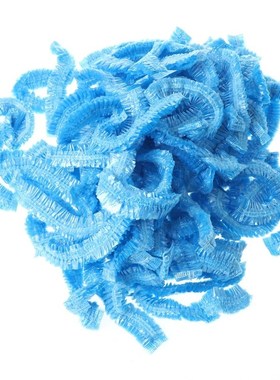 100 Pcs Clear Disposable Hair Salon Shower Cap Elastic Water