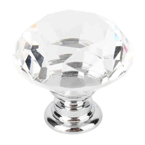 10Pcs Crystal Glass Cabinet Knobs Drawer Dressing Table Knob