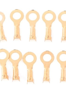 HUXUAN New 100Pcs 4.2mm Gold Brass Round Splice Cold Pressed