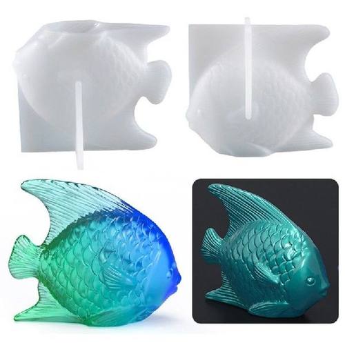 3D Flat Goldfish Ornaments Crystal Epoxy Resin Mold