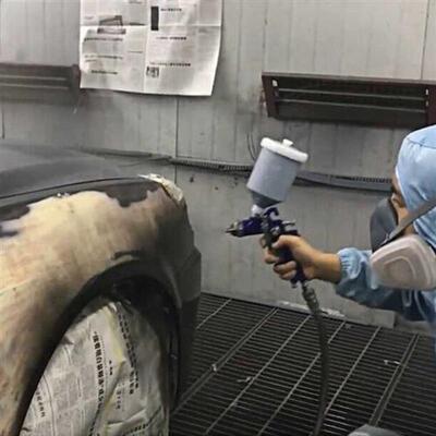 1.7mm Mini airbrush HVLP Spray Gun Touch Up paint gun 600ml