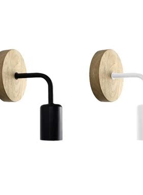 220V Wood Wall Lamp Creative Industrial Retro Iron Bedside W