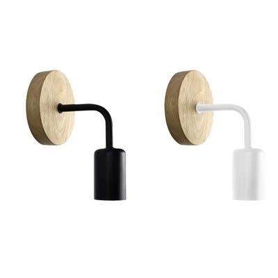 220V Wood Wall Lamp Creative Industrial Retro Iron Bedside W