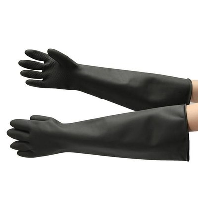 60CM Rubber Work Gloves Long Protective Industry Anti Chemic