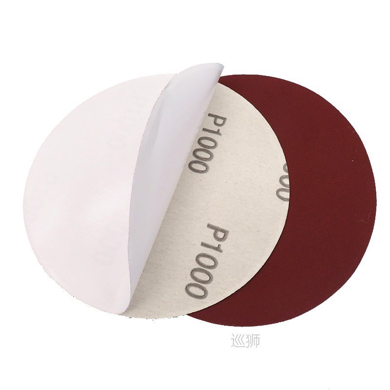50PCS 6 Inch 150MM Aluminum Oxide PSA Vinyl Red Adhesive San
