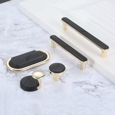 1pc Gold&Black Handle Sheet Music Note Pattern Pull&