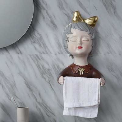 Creative Bow Girl Modeling Roll Paper Holder Ornaments Toile