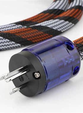 6N OFC Copper US AC Power cord cale HIFI Power Extension Ca