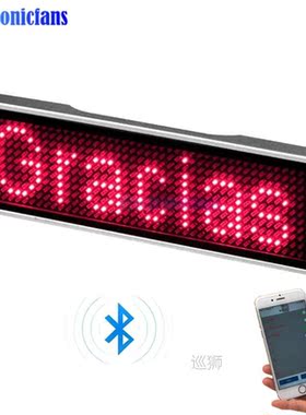 Mini LED Digital Display Rechargeable Programmable Name Badg