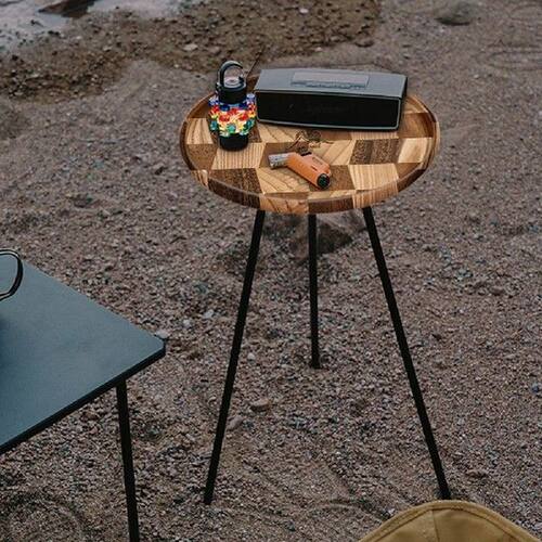 Gopast Camping Round Table Mini Portable Aluminum Alloy