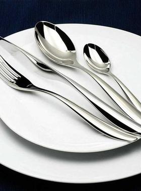 24 PCS Cutlery Set Silver Dinner Set Classic Restaurant Sta