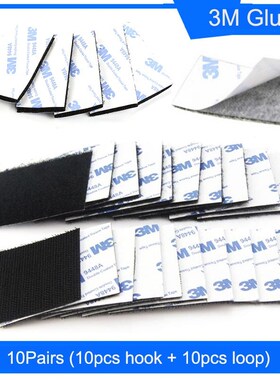 10Pairs/lot Self adhesive Fastener Hook and Loop Tape nylon