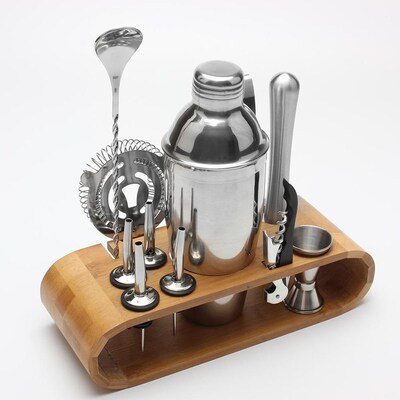 12pcs/set Stainless Steel Liquor Red Wine Cocktail Shaker Ba