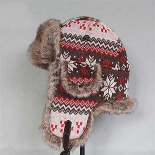 Winter Bomber Hat Women Russian Faux Fur Trapper Hat Men
