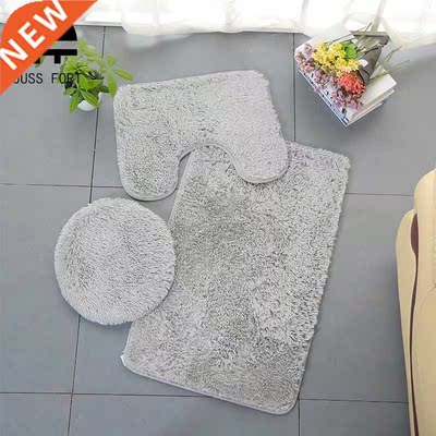 3Pcs set Bathroom Mat Set Toilet Rug Contour Mat Toilet Cov