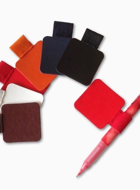 3pcs  Self-adhesive Leather Pen Clip Pencil Elastic Loop for