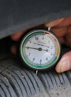 Car Wheel Tire Pressure Tread Depth Gauge Meter Pointer Indi