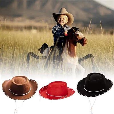 Children Costume Party Drawstring Cowboy Cowgirl Hat
