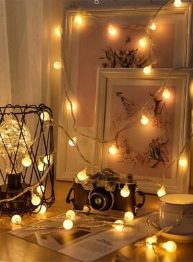 10M LED Light Strips USB 80 Round Bulbs Warm Lighting Romant