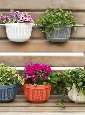 80%HOTImitation Rattan Wicker Wall Hanging Flower Pot