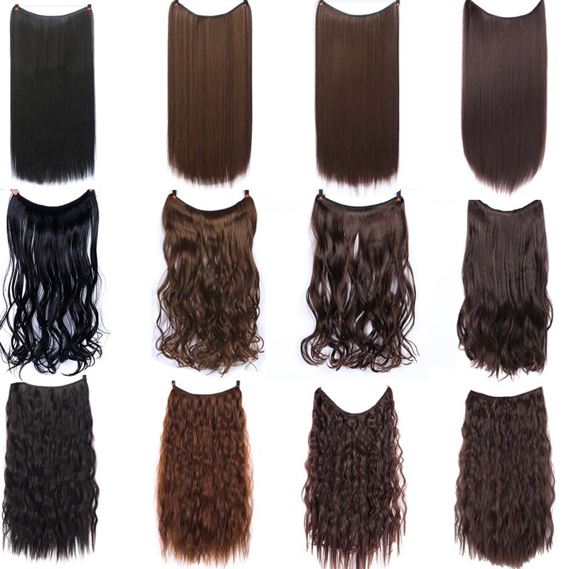 XUANGUANG 24'' Hair Extensions No Clips In Hair Exte