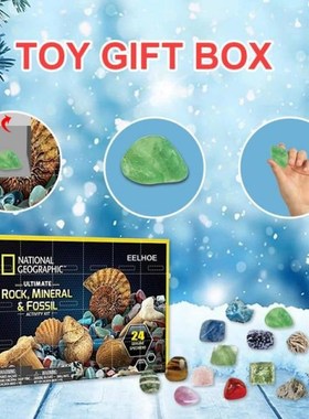 Christmas Advent Calendar 24Pcs/set Mineral Gift Box Funny C