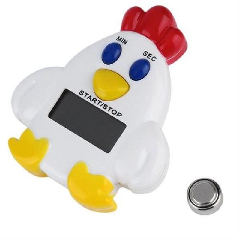 1pcs Mini Family Reminder Cartoon Chicken Kitchen Timer 99