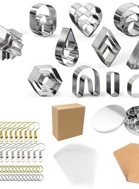 27Pcs Polymer Clay Cutters 11 Shapes Earring Making Kit Mold