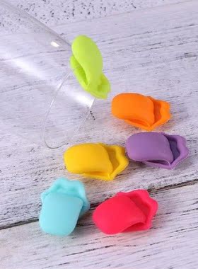 6 Pcs Silicone Red Wine Glass Marker Creative Red Lips