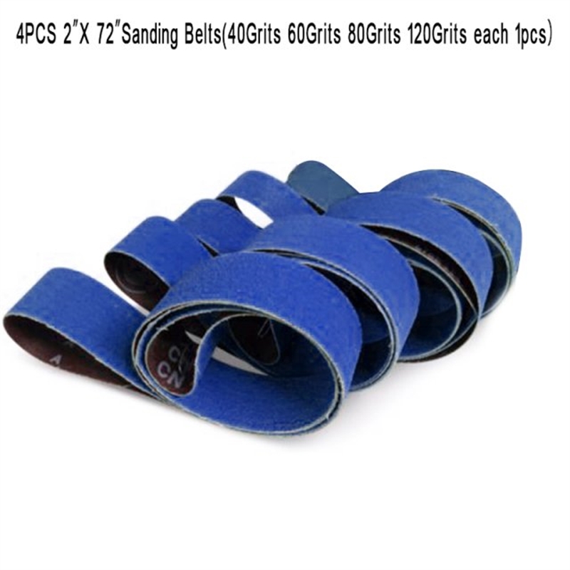 Sanding Belts 4pcs 2X 72 inch 40-120 Girt Bands Coarse Sand